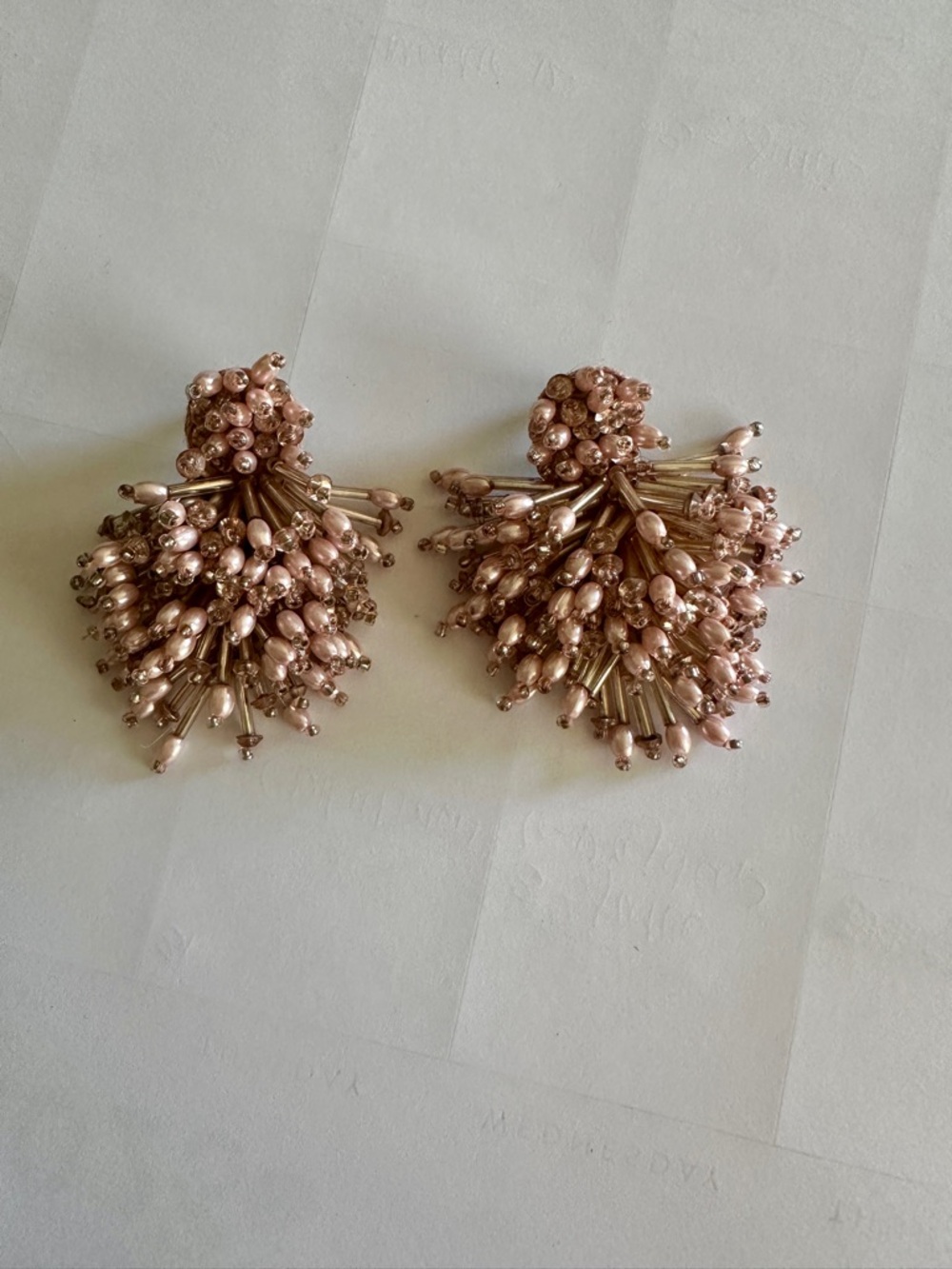 Mignonne Gavigan Pink Cluster Bead Drop Earrings